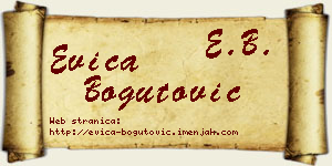 Evica Bogutović vizit kartica